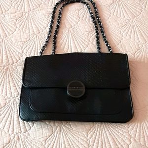 Kirna zabeti vegan leather black small handbag